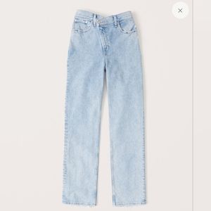 Abercrombie the 90's straight ultra high rise jean